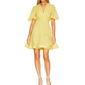 Zimmerman yellow pleated mini dress size 4
